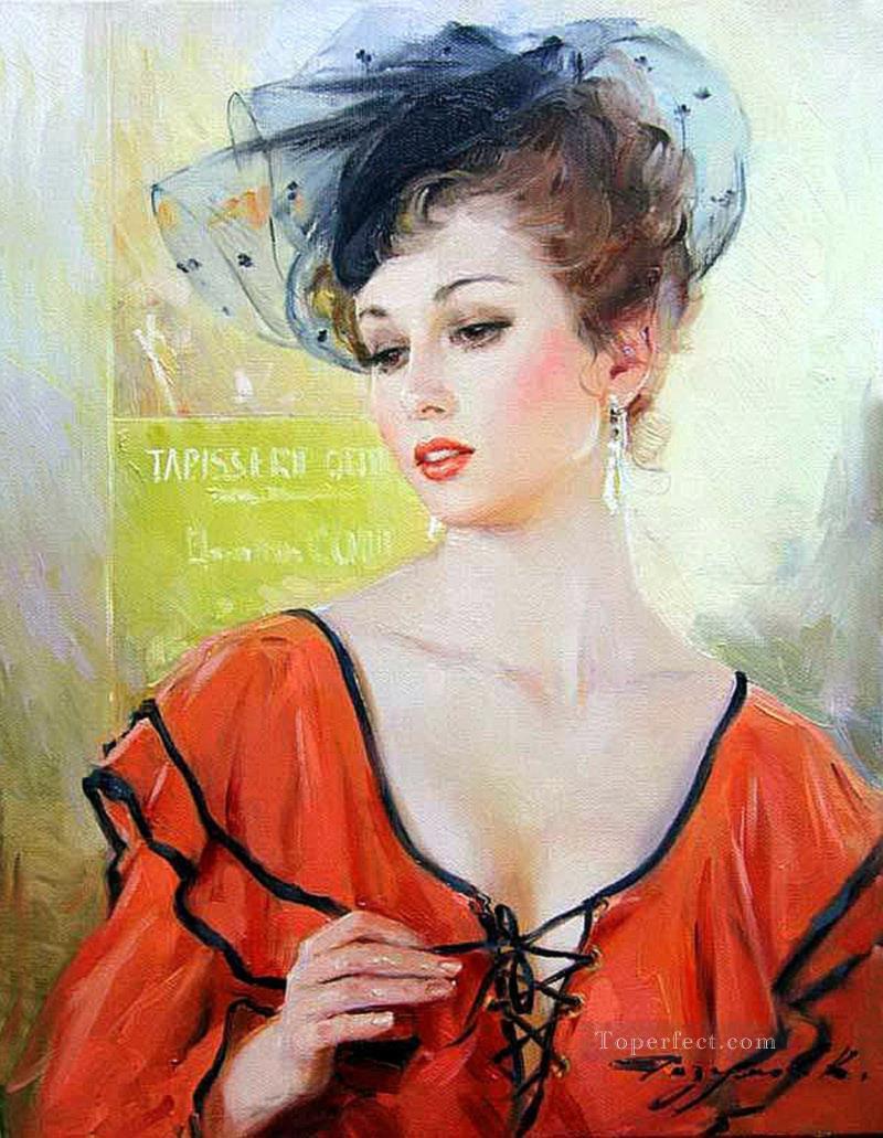 Beautiful Girl KR 015 Impressionist Oil Paintings